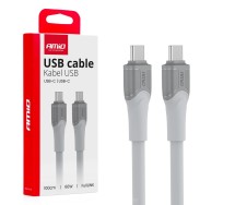 Laadimiskaabel USB-C-USB-C 60W 100cm FullLINK Amio