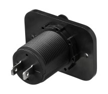 Двойной USB‑разъём с рамкой, врезной, 3,1 A, 12/24 В