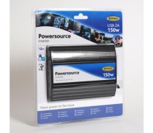 Инвертор 12 В→220 В 150 Вт с USB 2 А, RING