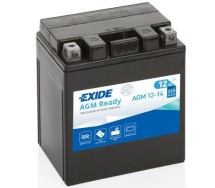 Аккумулятор AGM 12 В 12 А·ч Exide AGM12‑14, 135 × 89 × 165 мм, полярность −/+