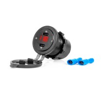 Laadija 2x USB-C voltmeter taustavalgus
