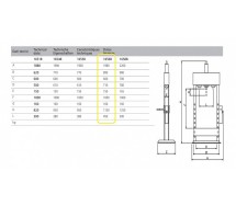 Hüdropress 30t manomeetriga külgliikuv kolb 1656b apac