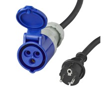 Адаптер‑кабель 40 см Schuko → CEE