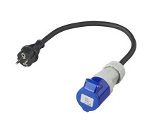 Haagise adapterjuhe 40cm Schuko -> CEE