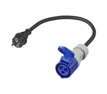 Haagise adapterjuhe 40cm Schuko -> CEE