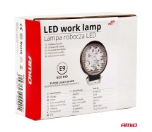 Töötuli ümar AWL06 9 LED FLOOD 9-36V Amio