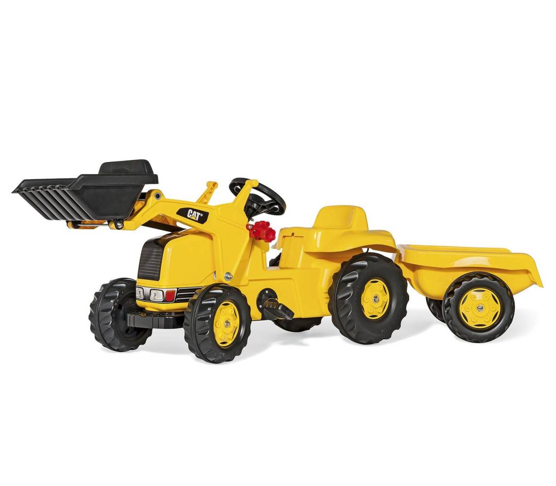 Cat traktor kopa ja käruga