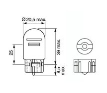 Bosch H21W 12V BAY9S Pure Light