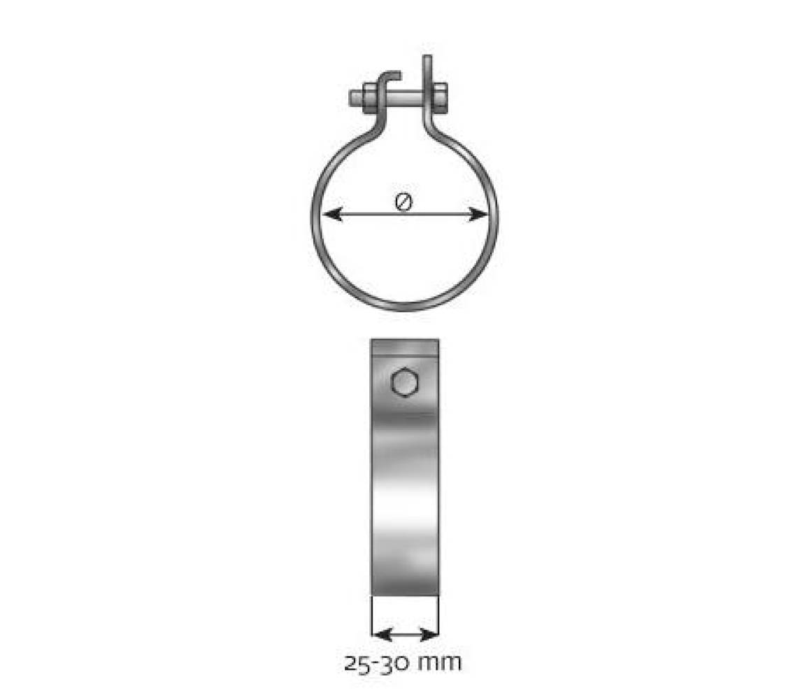 Klamber din 68.5mm