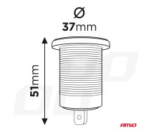 Laadija 2x USB-C ja USB 12/24V punaneval