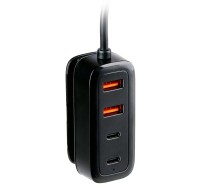 Автомобильное зарядное устройство 12–24 В с USB‑A и USB‑C, с разветвителем