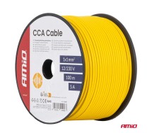 Kaabel 1x1mm2 100m 5A 12/230V kollane