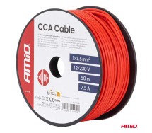 Кабель 1×1.5 мм² 50 м 7.5 А 12/230 В Красный