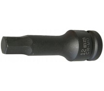 1/2" pikk löökotsik kuuskant 14mm. 80mm cr-mo Triumf