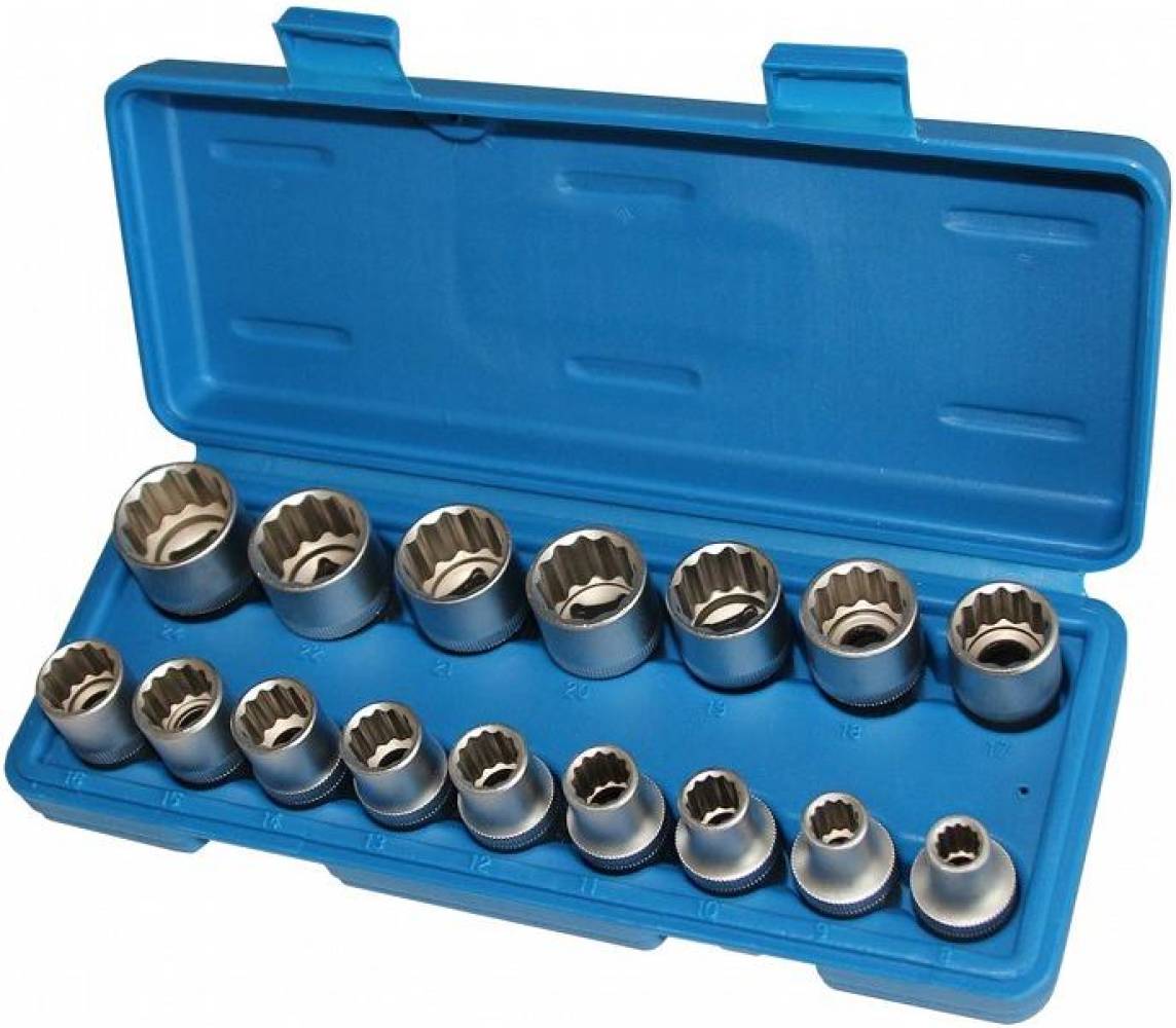 16-os. 1/2" padrunite kompl. 8-24mm. 12-kant Triumf