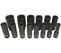 14-os. 1/2" pikkade löökpadrunite kompl. 10-32mm Triumf