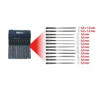 12-os. nõelviilide komplekt 145mm KS Tools