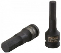 1/2" pikk löökotsik kuuskant 8mm. 75mm KS Tools