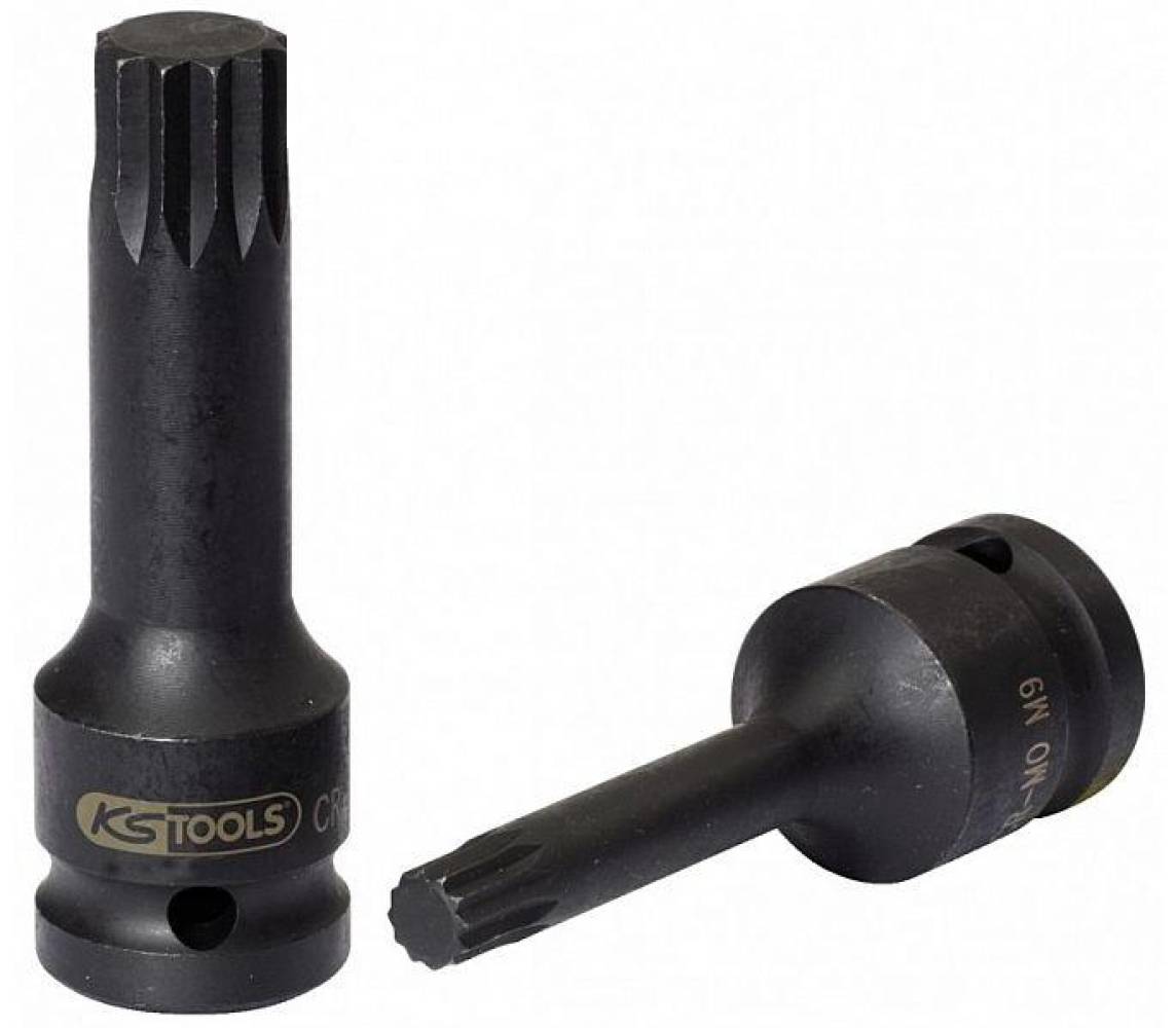 1/2" xzn 12-tähik pikk löökotsik m9. 75mm KS Tools