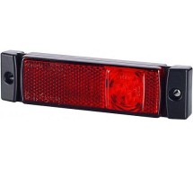 Ld129 küljetuli LED punane 12/24v 0.5m juhe 130x33x17mm