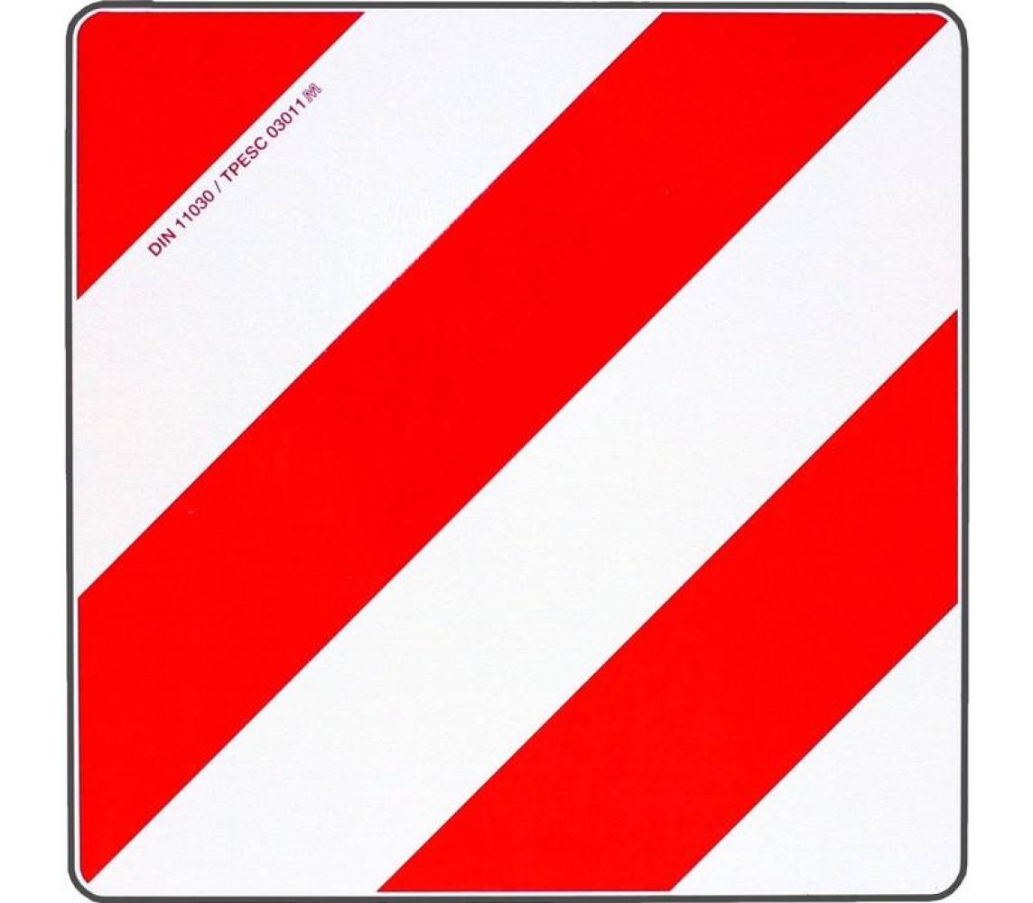 Pikk veos tunnusmärk 423x423mm valge/punane