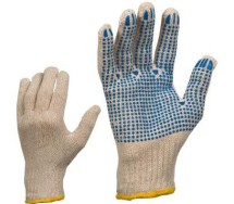 005(7)-8 kootud puuvillatöökindad nuppudega m+