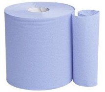 Рулонная бумага 2‑слойная 555 м × 24 см, синяя (бумажные полотенца)