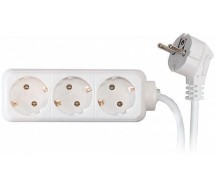 Сетевой фильтр/удлинитель на 3 розетки, 3 м, 3×1,0 мм², с заземлением, белый