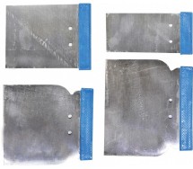 Набор шпателей, 4 шт., нержавеющая сталь 50/80/100/125 мм, Triumf