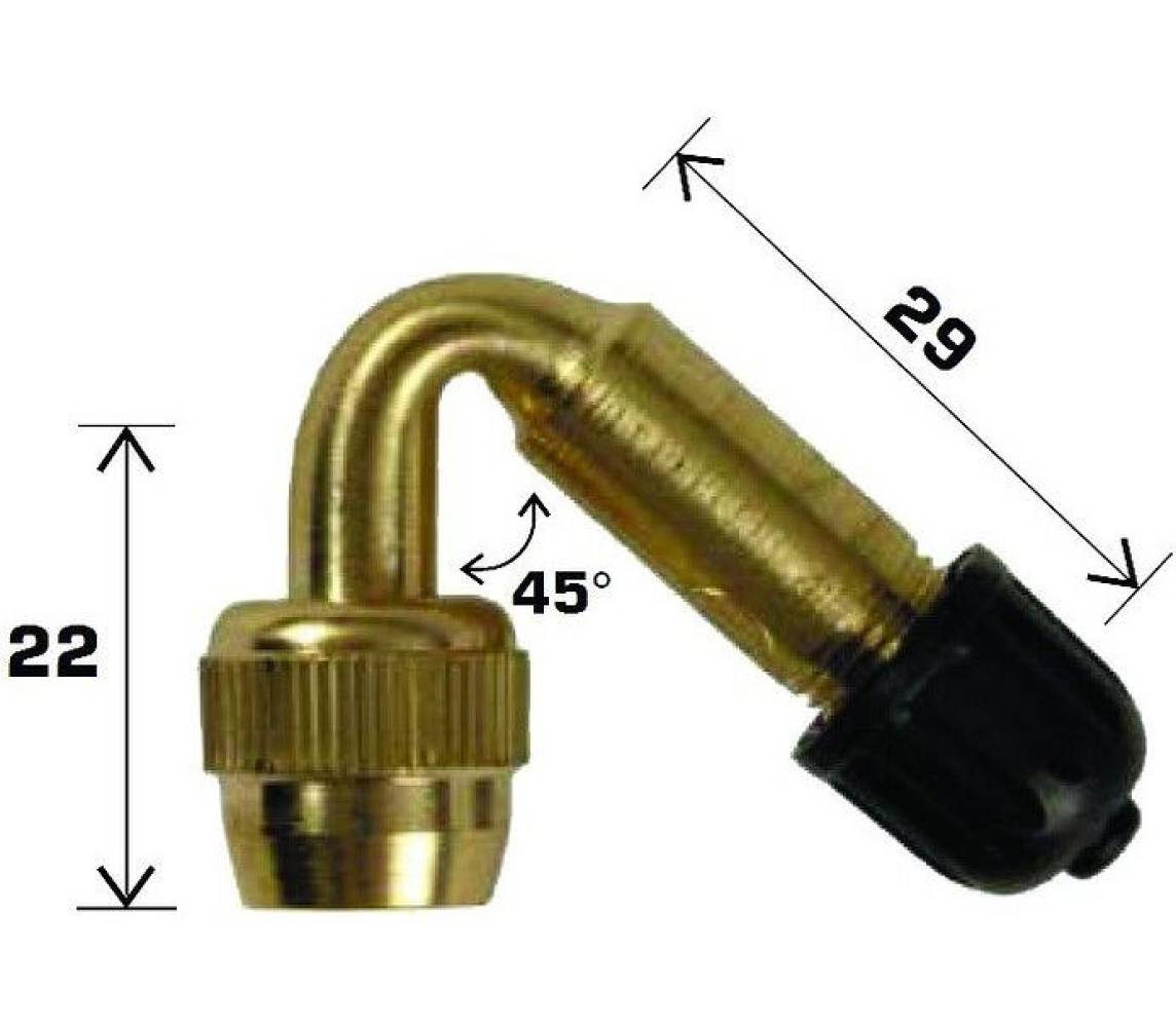 Ventiilipikendus. painut. nurk45. p22/29mm. metall (wonder 353 analoog)