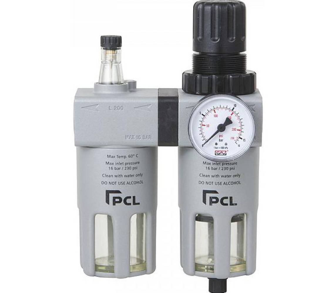 Filter-regulaator-õlitaja 1/2". 5000l/min. 0-16bar pcl atcfrl12