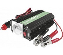 Инвертор 12 В→230 В 300/600 Вт + USB, Convergys (GYS)