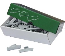 Veljetasakaalud 100x10g. tsink. valuv. plastik (trax) karp. 100tk