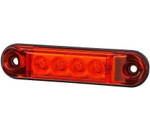 Ld2329 küljetuli LED punane 78x19x11mm 12/24v IP68