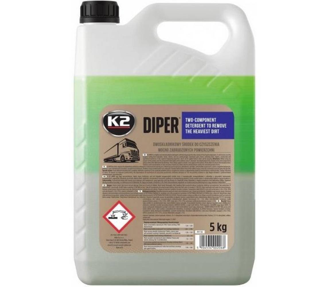 K2 Diper — двухкомпонентное щёлочное моющее средство, 5 л (концентрат)