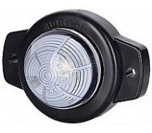 Ld358 küljetuli LED. valge 42x57mm ümmargune klaas 12/24v