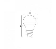 230v pirn LED e27 mb 7w 525lm soe valgus 3000k 45x79mm led2b