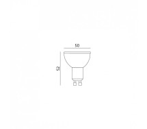 230v pirn LED gu10 4w 300lm neutraalvalge 4000k 50x52mm a+ kobi