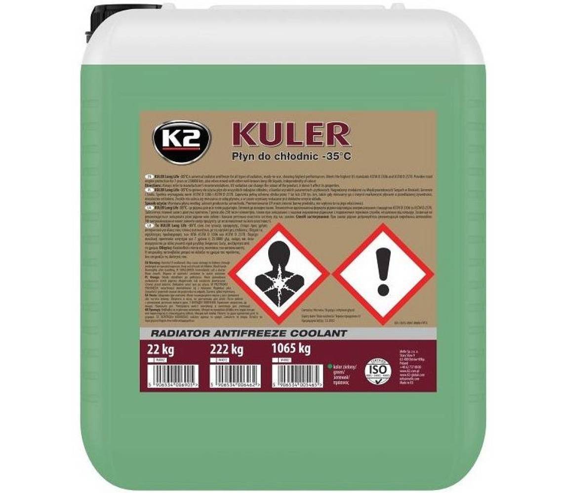 K2 kuler roheline -35°c jahutusvedelik valmis 20L