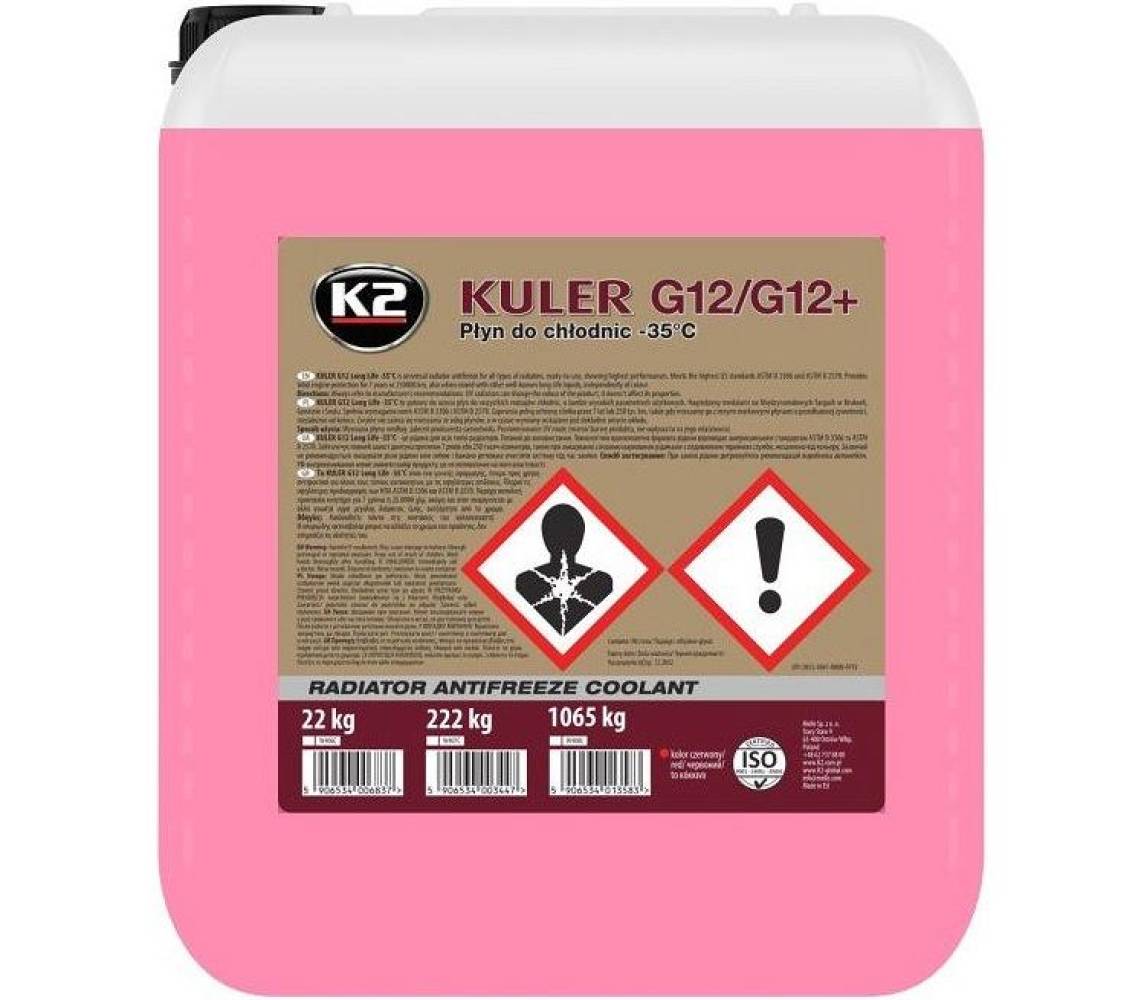 K2 kuler punane ll g12/g12+ -35°c jahutusvedelik valmis 20L