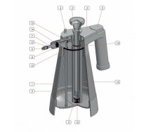 Käsiprits 1.5L pumpsprayer (pesuprits) venus super hd. lahustid. must Triumf