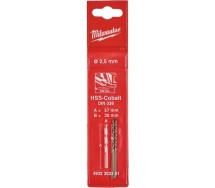 Metallipuur 2.5mm 2tk red cobalt hss-g din 338 Milwaukee