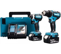 Akutrell+löökkruvikeeraja combokit 18v 2x5.0ah li-ion (ddf485+dtd153) makita