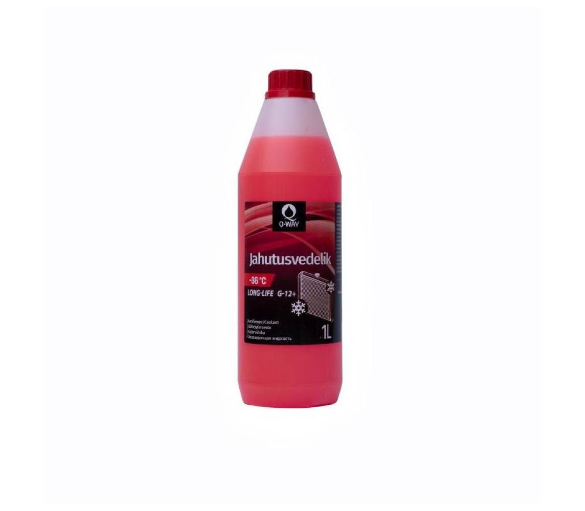 Jahutusvedelik QWAY -36*C, LONG-LIFE G-12+, 1L (punane)