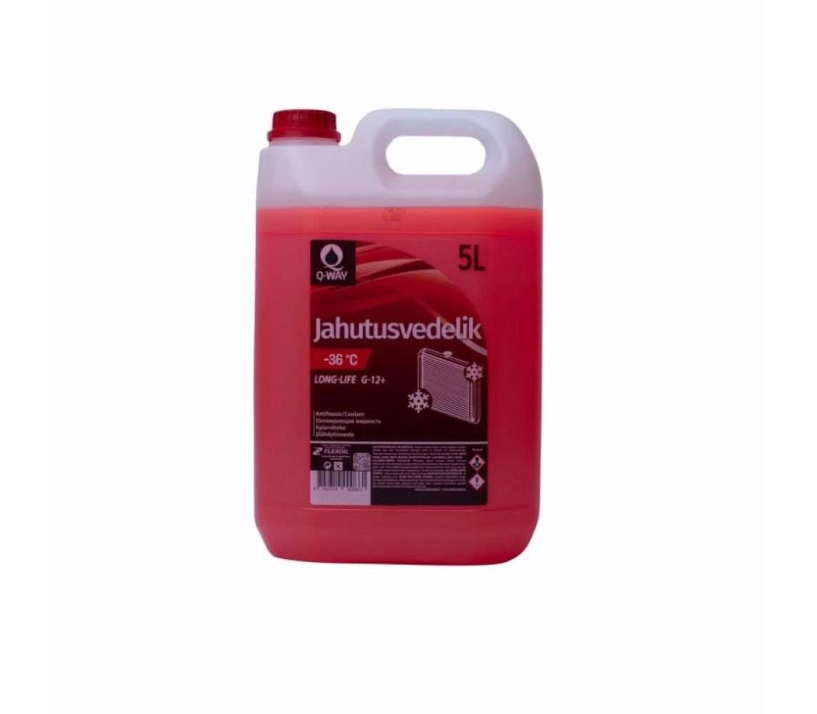 Jahutusvedelik QWAY -36*C, LONG-LIFE G-12+, 5L (punane)