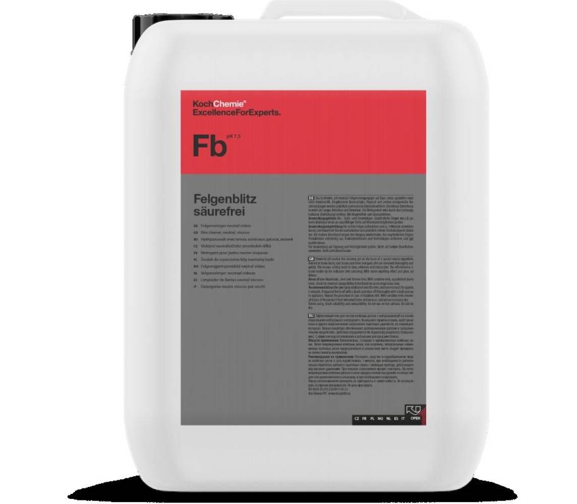 KCU Fb FELGENBLITZ SÄUREFREI, pH 7,5 — бескислотный очиститель дисков, 10 л