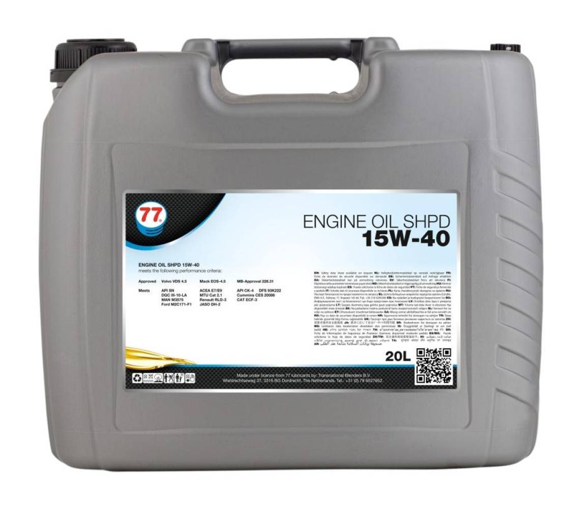 77 ENGINE OIL SHPD 15W-40 20L