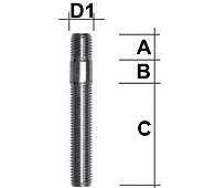 Tikkpolt tp14x1.5/80 (50mm+15mm+15mm) topeltkeermega