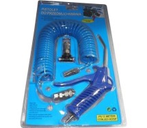 Suruõhupüstol+spiraalvoolik+õhuliides(6mm) komplekt kabiini/salongi puhastus