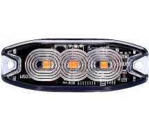 Strobo vilkur kollane 3-LED 12/24v. madal 82x30x9mm